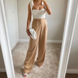Zara Pleated Wide Leg Pants